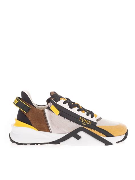 fendi sneakers brown|fendi sneakers black and yellow.